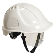 CASQUE CHANTIER ENDURO BLANC + VISIERE + JUGULAIRE